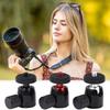 Round Head Tripod Head with 1/4" Hot Shoe 360 Rotatable Round Head Camera Mount Adapter Ballhead for Tripods Monopods