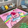 Kirby Pink Cartoon Carpet suitable as a non-slip mat for the living room or bedroom sofa