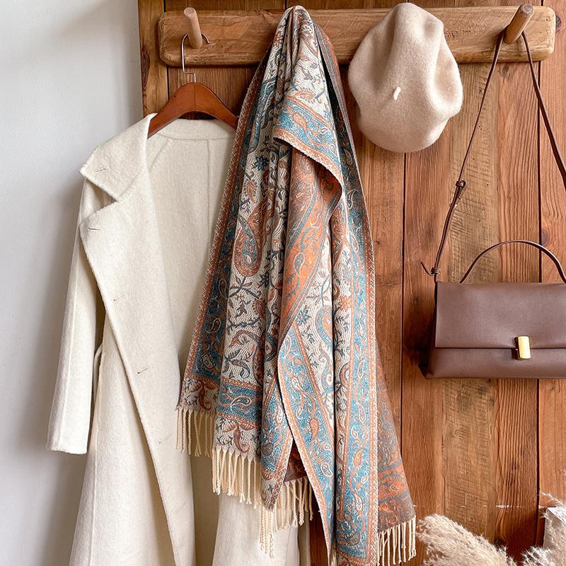 Women Winter Cashmere Scarf  Paisley Pashmina Luxury Brand Shawls and Wraps Bufanda Hijab Travel Stoles Echarpe Warm Blanket