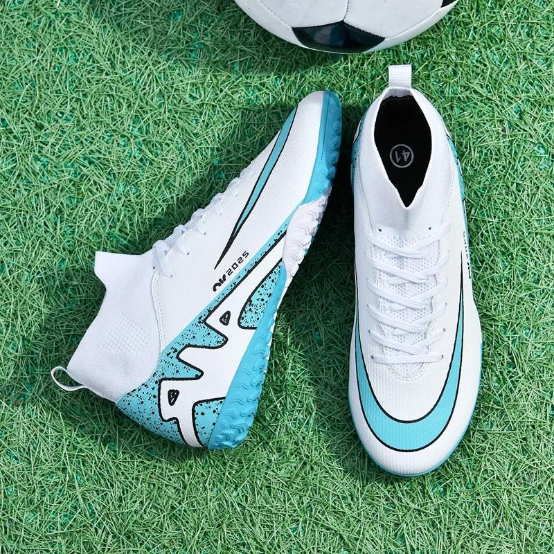 Men Football Shoes Society Soccer Shoes Boy Non Slip High Training Quality Sneaker Long Spikes Indoor Resistant Football Boots