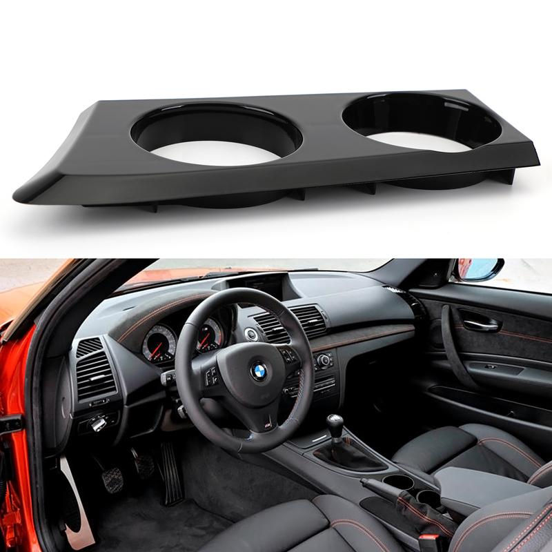 Artudatech Black Cup Holder For BMW 1 Series E81 E82 E87 E88 Hatchback Coupe