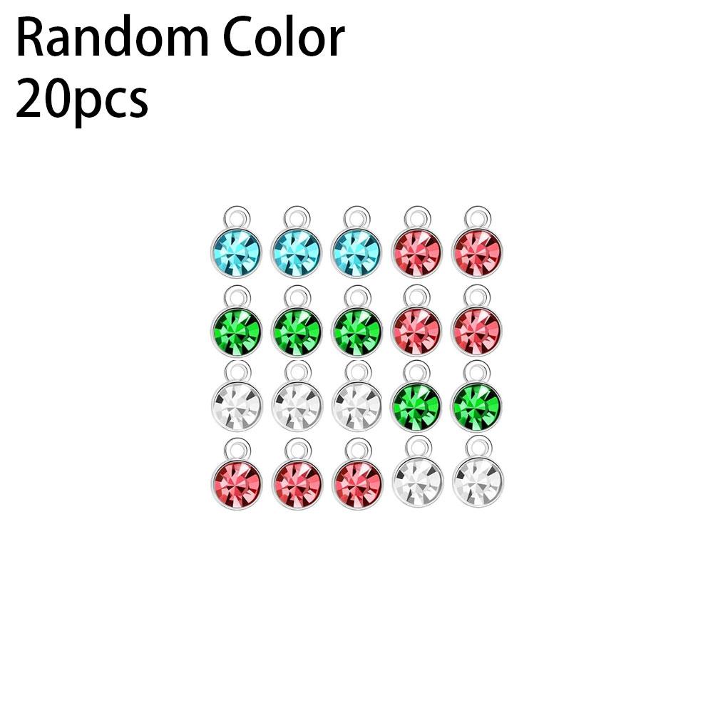 

20/50/100 шт. Ювелирные изделия Подвеска Серьги Камень по рождению Цветок Сияющий Подвеска Браслет Сияющий Камень по рождению Эмаль Ювелирные изделия Серьги Аксессуары 20pcs