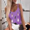 Damesveerprint Camisole Verstelbare Band Casual Tanktop