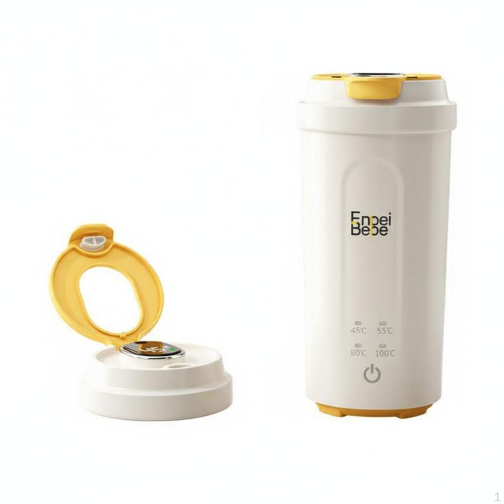 Travel Kettle Electric, Portable, Small, shut downice, Fast Boiling 500ML Plugin Yellow