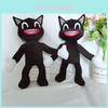 Adorable Black Cartoon Cat Plush Toy Stuffed Doll Perfect For Halloween Decorations