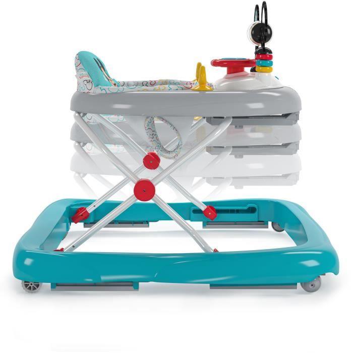 DISNEY BABY - MICKEY - Convertible and Foldable 2-in-1 Baby Walker Integrated Removable Activity Toy, Baby Gift