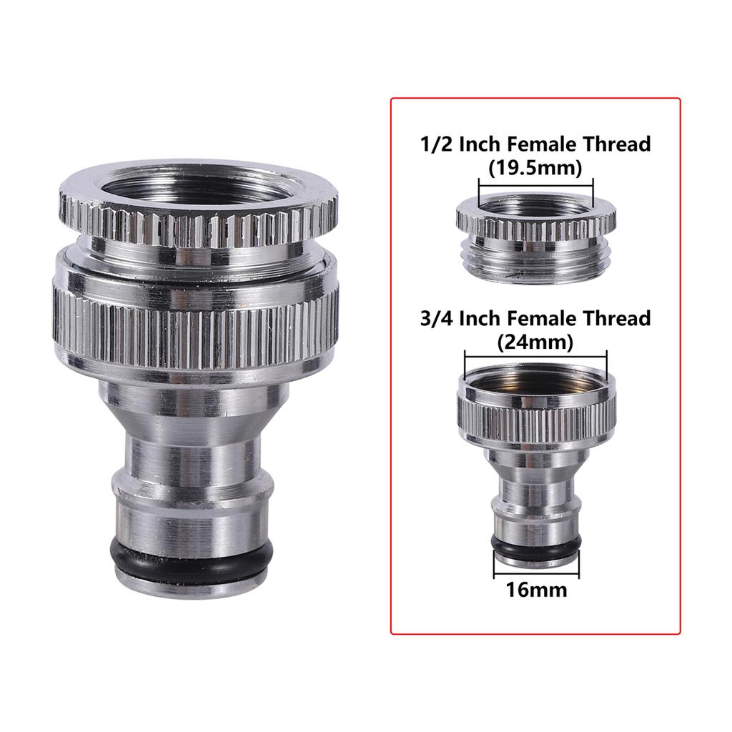 1/2" 3/4" Male/Female Thread Adapter Water Tap Washing Machine Nipple Quick Connector Garden Yard Faucet Converter Accessories