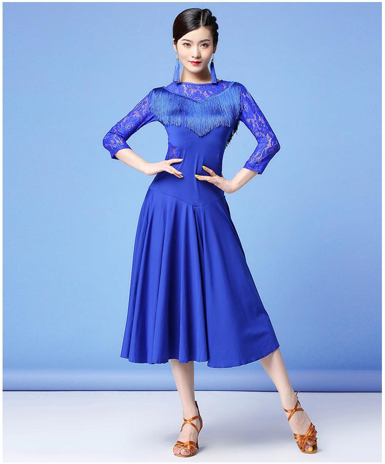Huayu Women's Lace Latin Dance Dress for Practice and Performance