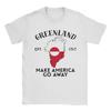 Unisex Damen Make America Go Away MAGA T-Shirt Grönland Reine Baumwolle Kleidung Lustige Kurzarm Rundhals T-Shirts Große Größe T-Shirt