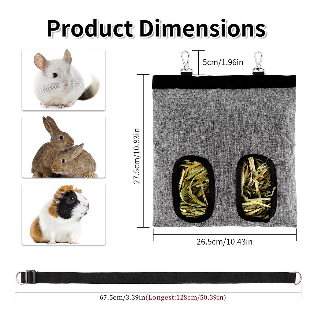 Waterproof Hay Bag for Guinea Pigs, Rabbits, and Hamsters - Custom Small Pet Feeding Bag 