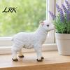 Weather-resistant Yard Decor Outdoor Sheep Statue, Garden Resin Sculpture, Cute Pastoral Realistic Lamb Ornament for Courtyard Lawn Farmhouse