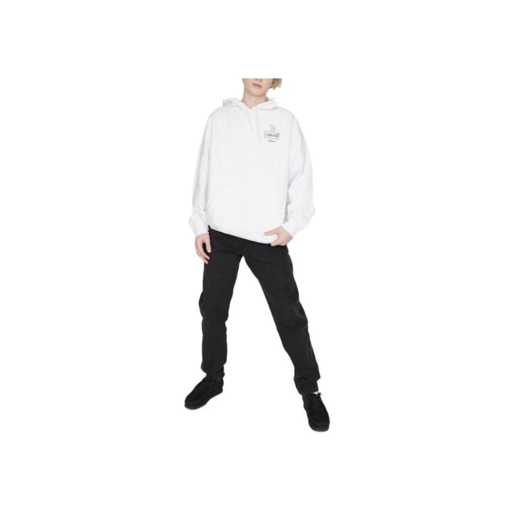 Levis Logo Print Drawstring Hoodie Men hoodies White 38479-0102