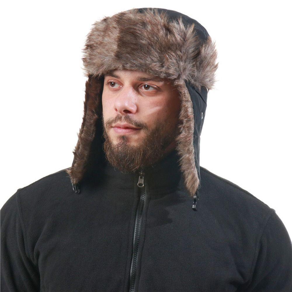 

Женская шапка Skullies зимняя ветрозащитная защитная ухо искусственный мех ушанка шапка лыжная шапка плюшевая шапка