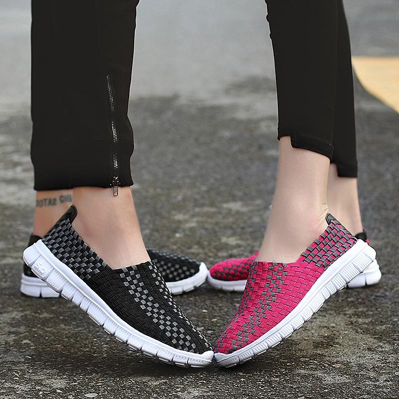 Men's Shoes Summer Women's Handmade Woven Breathable Couple Casual Flat Bottom Lightweight Casual Loafers Large Size 2025