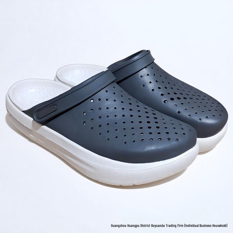 Unisex Summer Baotou Clogs: Thick-Sole, Versatile, Soft Beach Shoes