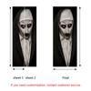 Halloween Horror Nun Thriller  Door Stickers Removable Vinilos Para Puertas Adhesive Wallpaper Art Murals for Doors Bibliotheque Modern Home Decor