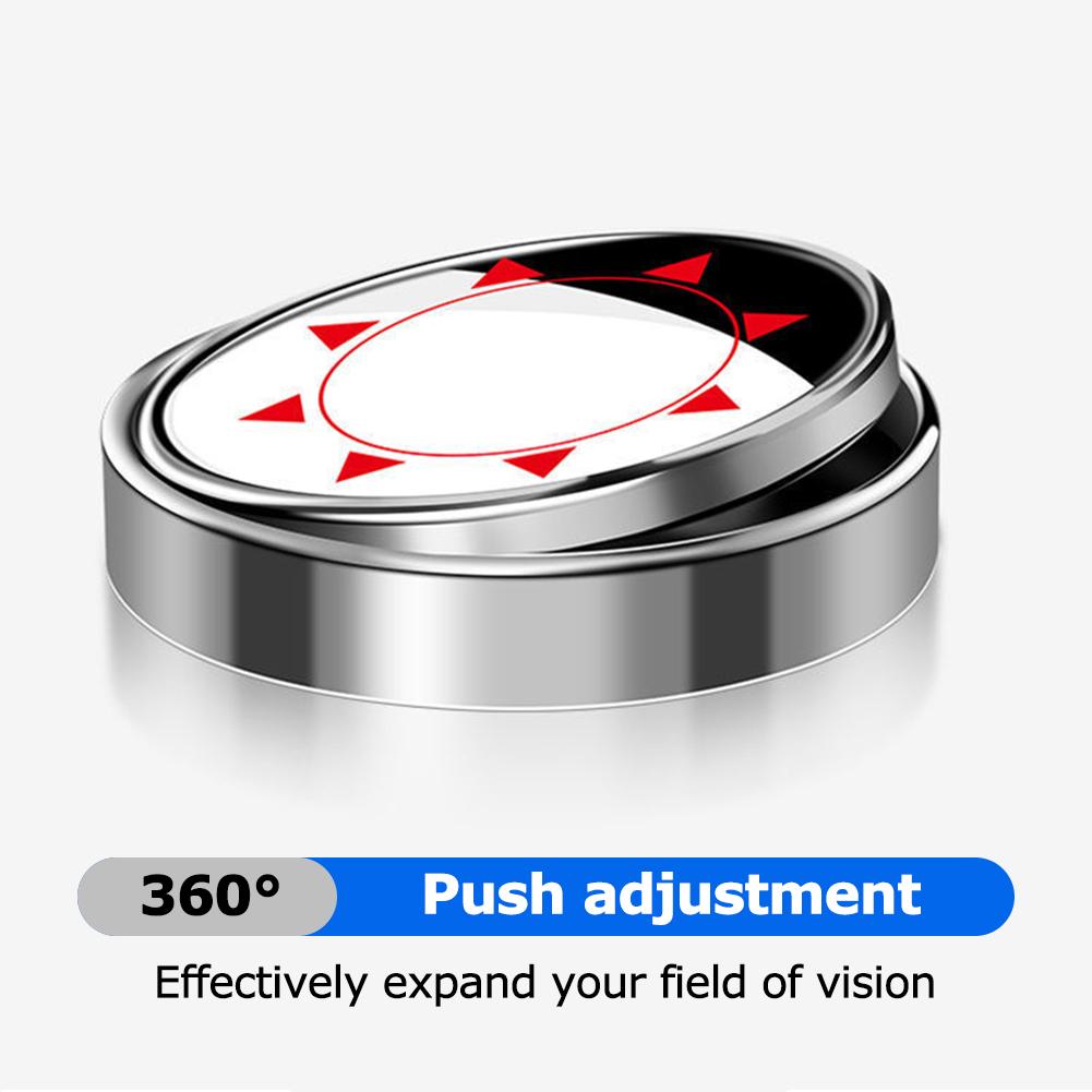 2 Pcs Car Round Frame Convex Blind Spot Mirror Wide-angle 360 Degree Adjustable Clear Rearview Auxiliary Mirror Driving