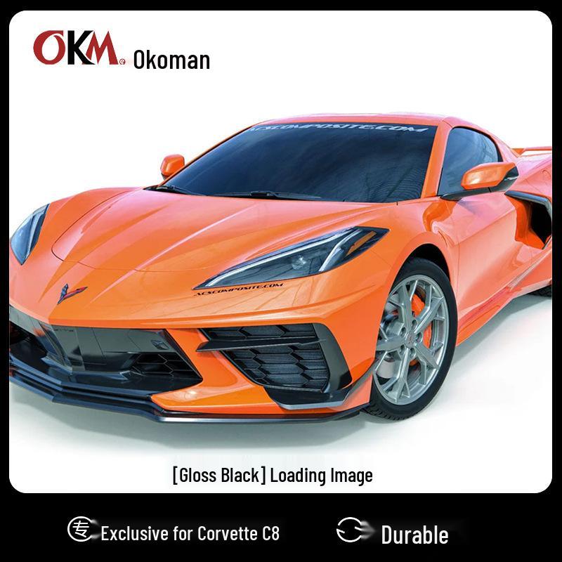 

Chevrolet Corvette C8 Front Bumper Wind Deflector Spoiler (2020-2024) Glossy Black [Pearl White]