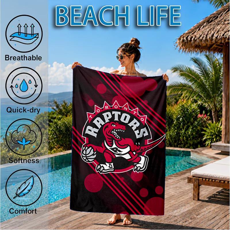 Raptors Basketball Logo Beach Towel, Microfiber Beach Towel, Perfect For Pool, Beach, Travel, Home Decor Beach Party Fan Gifts