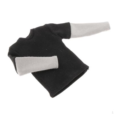 1/12 Male Long Sleeve T Shirt Costume, Miniature Handmade Doll Clothes for 6 Inch Soldiers