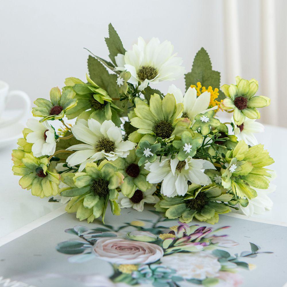 

1/3pcs Silk Artificial Flower Daisy christmas Wedding bridalbouquet Home vase Outdoor garden bonsai Festival DIY gift Decoration 1pc