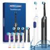 Rotating Electric Toothbrush for Adults 5 Cleaning Mode USB Rechargeable Sonic Toothbrush With 4pcs Replace Heads Smart Timer