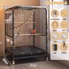 Luxury Bird Cage for Parakeets Cockatiels Lovebirds Premium Parrot Home Spacious Habitat for Indoor Splash-proof Metal Aviary