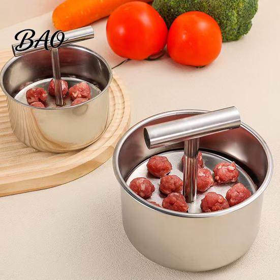 Manual Meat Ball Press 2Pcs Stainless Steel Meatball Maker, Tool for Homemade Beef Nonstick Shaper Pork Fish Balls, Kitchen Cooking And Meal