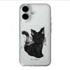 Angel Black Cat iPhone Case for 13, 14, 15 Pro Max, 16, 17 Pro - Cute Full Wrap Design