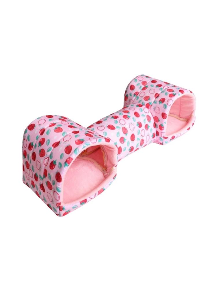 Hamster Tunnel Bed Tunnel Rabbits Toy Soft Cave House for Hamster for Guinea Pigs, Gerbils Molar Toy Bed