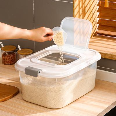 2.5/3.5/5.5KG Plastic Rice Bucket Bulk Cereals Jars Grains Storage Box Case Food Container Spice Organizer Kitchen Accessories
