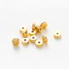 50pcs/lot 4mm 5mm 6mm 14k 18K Gold Brass Plating Flat Round Spacer Beads Round Diagonal-Cut Beads DIY Jewellery Making Supplies