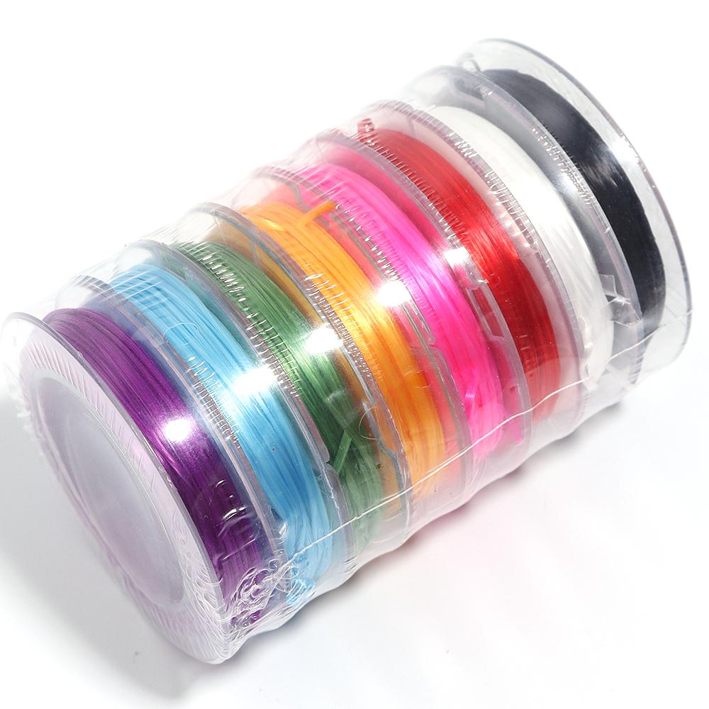 8/10 Rolls Elastic Stretch Crystal String Cord Mixed Random Color for Jewelry Making Bracelet Beading Thread 10Yards/roll