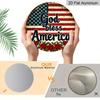 2D Flat, 1pc Heavy-Duty Retro God Bless America Round Metal Sign - Vintage Aluminum Wall Decor Suitable for Home, Office, Garage, 4th of July Gift