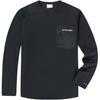 Hiking Logo Design Comfortable Pullover Slim Fit Moisture Wicking Sports Long Sleeve T-Shirt Men Tops Black AE1693-010