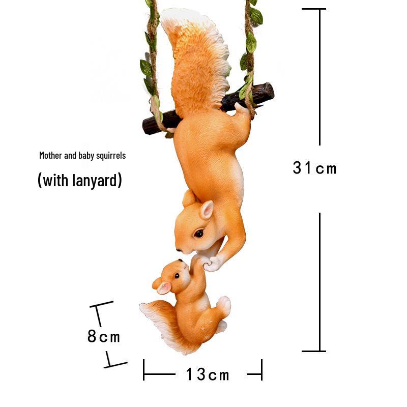 

Креативная фигурка белки из смолы: Подвеска для садового цветочного горшка и DIY-украшение