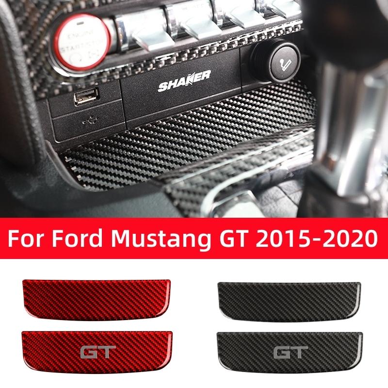 

Для Ford Mustang GT 2015-2021 аксесуари стиль вуглецевого волокна інтер єр автомобіля ящик для зберігання декоративна кришка декоративна наклейка наклейка прикраса Style B(Red)