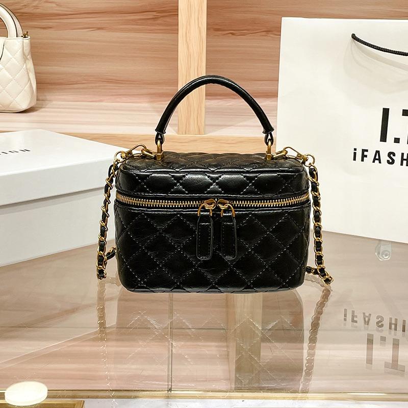 New Diamond Chain Bag, High-end Portable Box Bag, Fashionable Shoulder Messenger Cosmetic Bag for Women