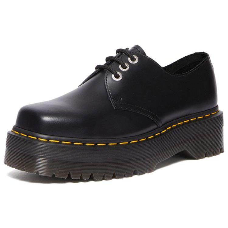 Dr. Martens 1461 Quad Squared Leather Thick Sole Low Top Casual Shoes Unisex Casual Shoes Black 31299001