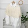 Ladies Knitted Ice Silk Shawl Summer Lightweight Hollow Out Design Fashionable Sequin Shoulder Cover Head Over Shoulder Wrap