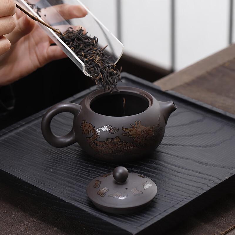 Deou Xingguang Dragon & Phoenix Color-Changing Yixing Clay Tea Set