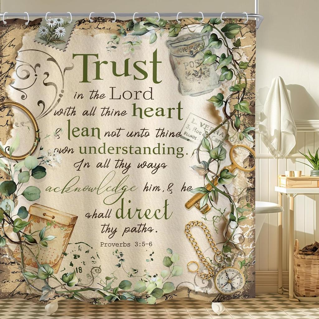 Japanese Shower Curtain Asian Anime Cherry Blossom Mountain Waterfall Moon Nature Bathroom Curtain Set Aesthetic Bath Curtain