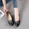 Fashion Woman Pumps with Bow Pointed Toe Wedge Heel Leather Casual Shoes for Women Vacation Chic and Elegant Comfortable On Promotion 39