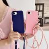 Crossbody Lanyard Candy Color Phone Case for Iphone 17 Air 16 Plus 16E 15 14 13 12 11 Pro Max Silicone Soft TPU Back Cover