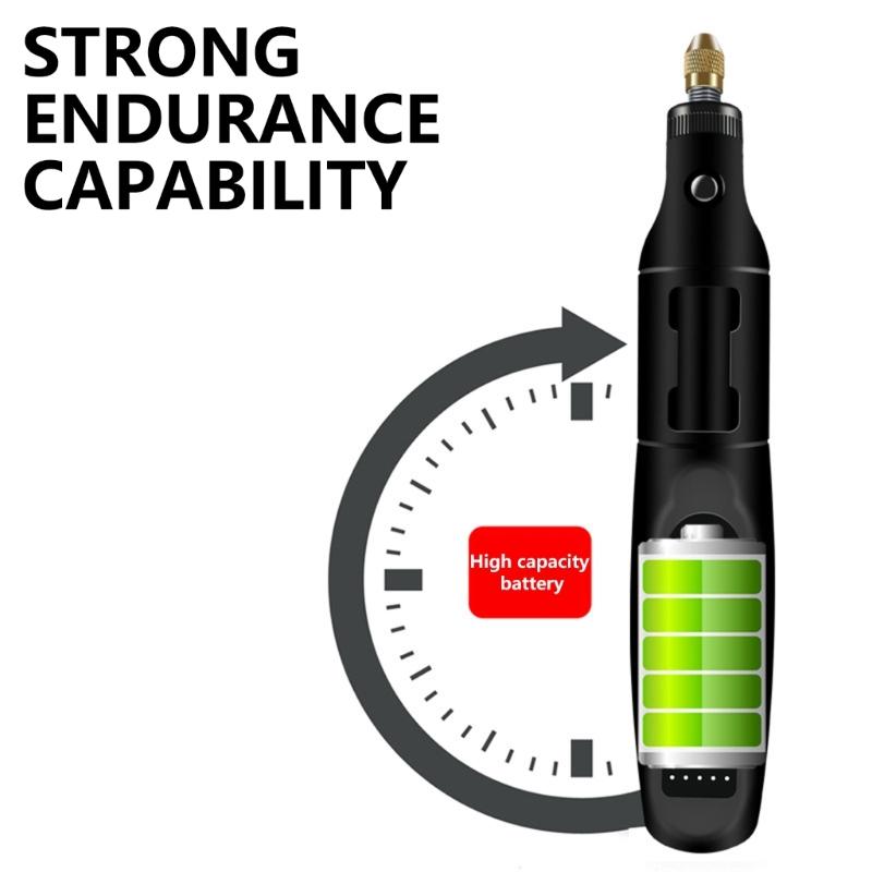 24Piece 3.7V 16000rpm Cordless Multi Purpose Grinding Machine 5 Adjustable Speeds for DIY Crafts and Home Repairs