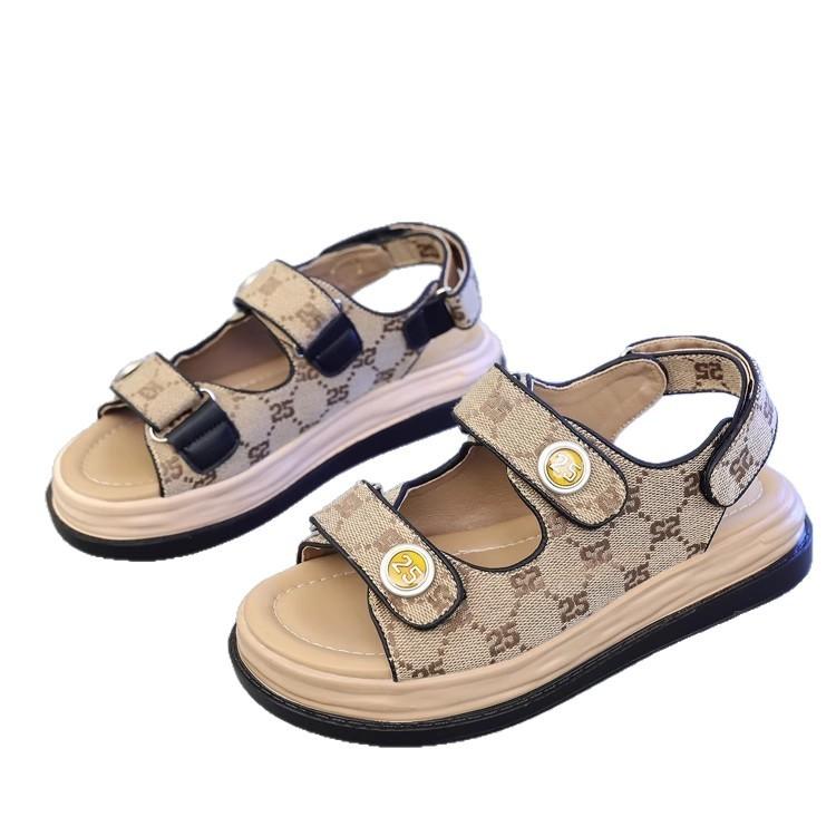 Sandals Women's Slope Heel New Style Women's Low Heel Summer Student Tide Comfortable Versatile Thick Sole