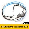 Sequential Turn Signal Light Strip for Auto Motorcycle LED DRL Amber/Blue/White