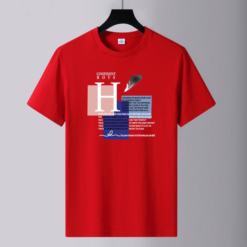 2025 Sommer Herren Baumwoll Rundhals Grafik T-Shirt - Lockere Passform, Jugendmode, Alleskönner, Große Größe