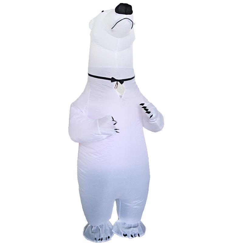 Cute Inflatable Polar Bear Mascot Costume for Performance & Cosplay