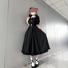 Summer super good-looking, unique and beautiful niche design dress women's new waist thin elegant temperament dress